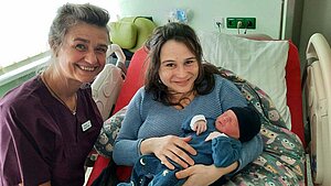 Beleghebamme Manuela Keppler begleitete Ivonne Selig bei der Geburt des kleinen Abel